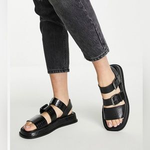 topshop chunky platform buckle strap sandle us6